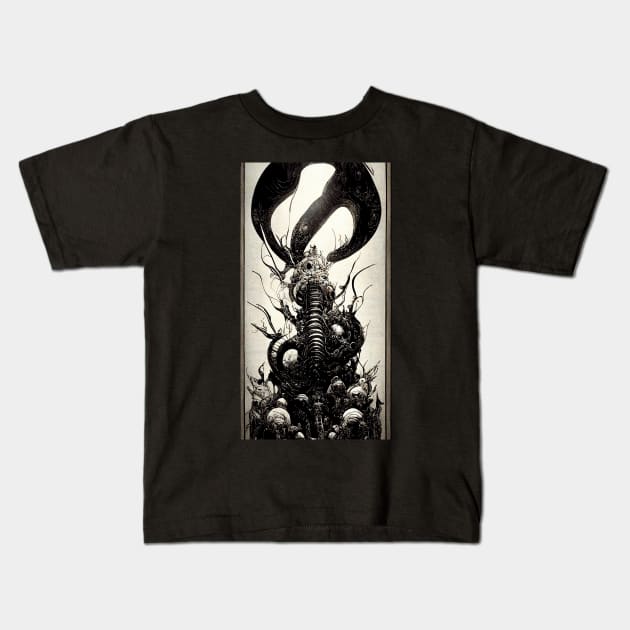 Supernatural Cyber Goth and the Occult Miracles that Follow Kids T-Shirt by Esoteric Origins